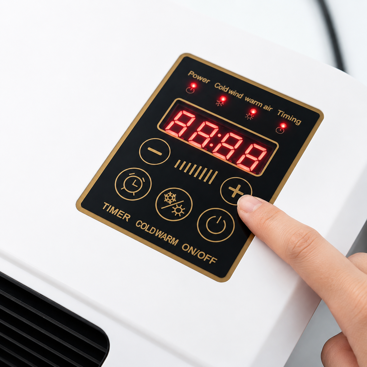 Close-up of the Coolizi unit's control panel